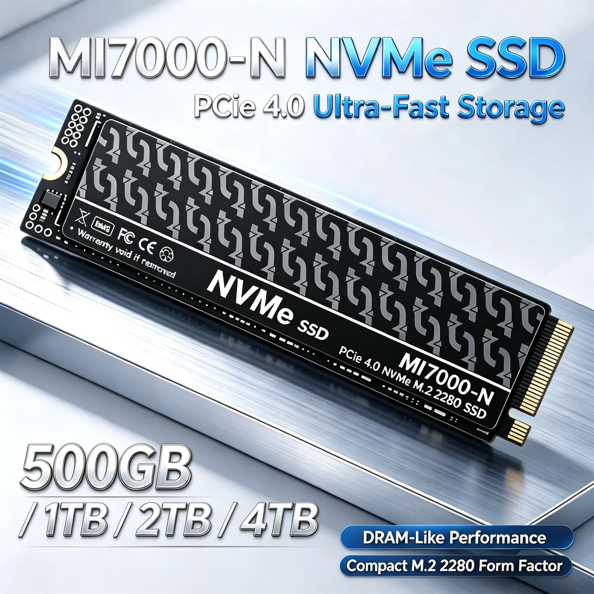 MI7000N M.2 PCIe 4.0 NVMe SSD  - M.2 Nvme 4Tb Pcie 4.0 Ssd recension och pris