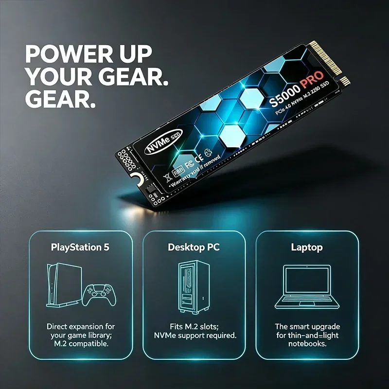 S5000 PRO M.2 PCIe 4.0 NVMe SS - M.2 Nvme 4Tb Pcie 4.0 Ssd recension och pris