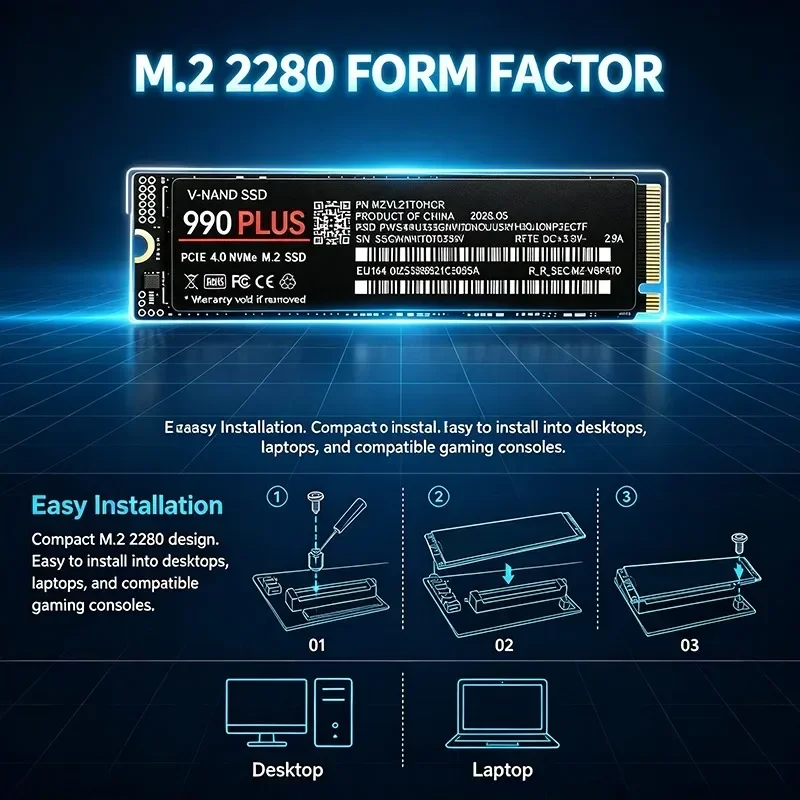 NEW 990 Plus M.2 NVMe PCIe 4.0 - M.2 Nvme 4Tb Pcie 4.0 Ssd recension och pris