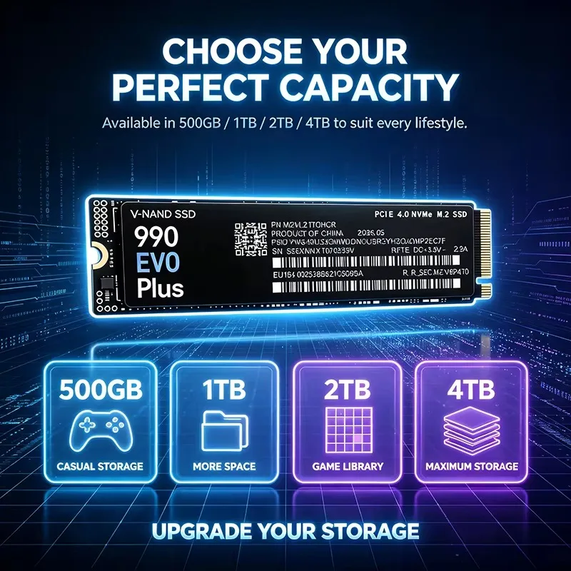 990 EVO Plus 500GB-4TB TLC 3D  - M.2 Nvme 4Tb Pcie 4.0 Ssd recension och pris
