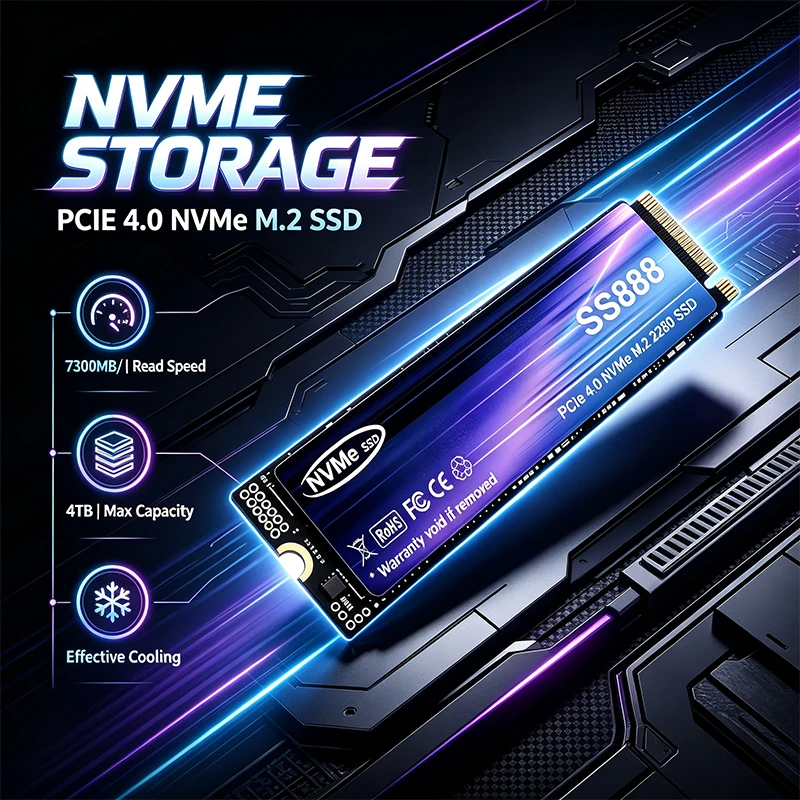 SS888 M.2 NVMe PCIe 4.0 SSD 73 - M.2 Nvme 4Tb Pcie 4.0 Ssd recension och pris