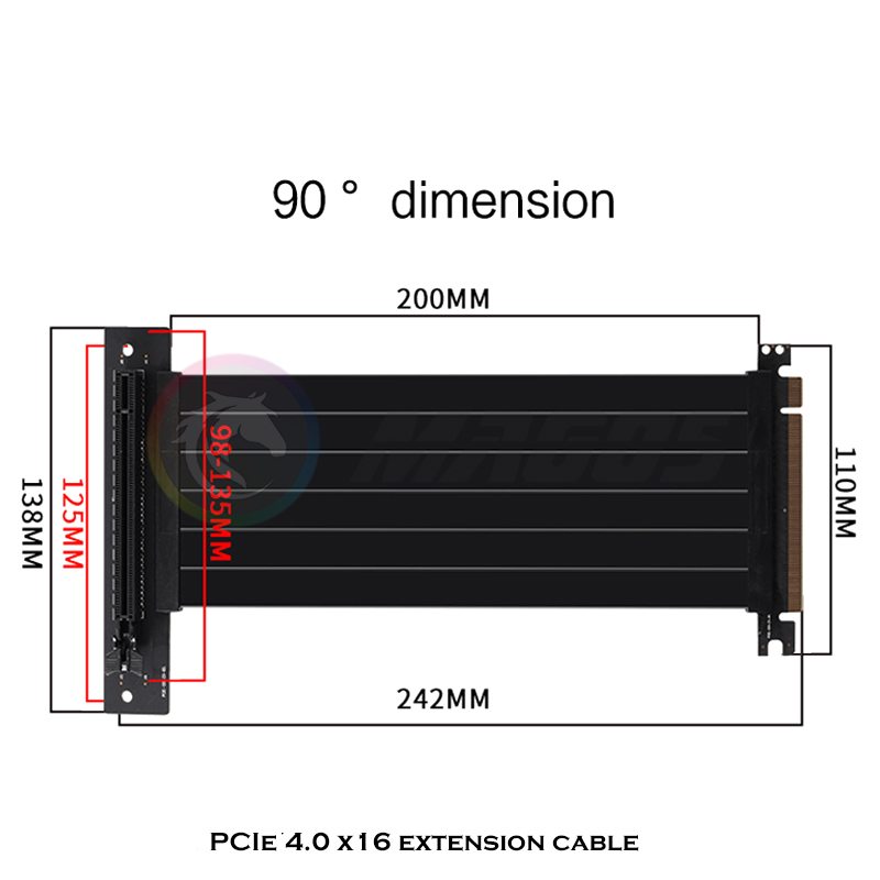 PCIE 4.0 X16 Riser Cable Video - Pcie 4.0 X16 Riser Cable 90 Degree recension och pris