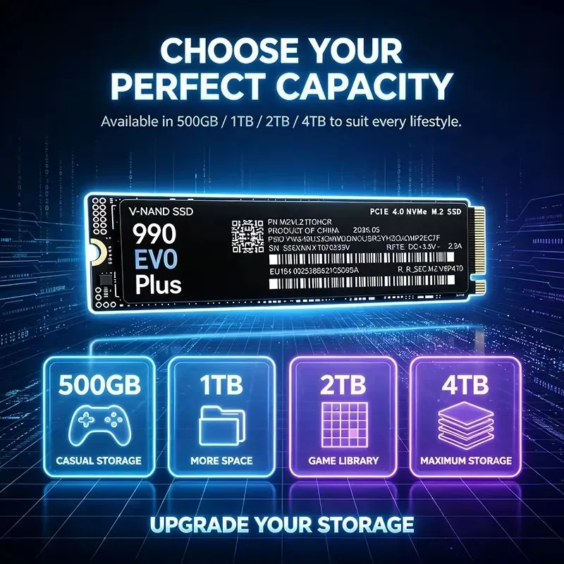 NEW 990 EVO Plus M.2 2280 NVMe - M.2 Nvme 4Tb Pcie 4.0 Ssd recension och pris