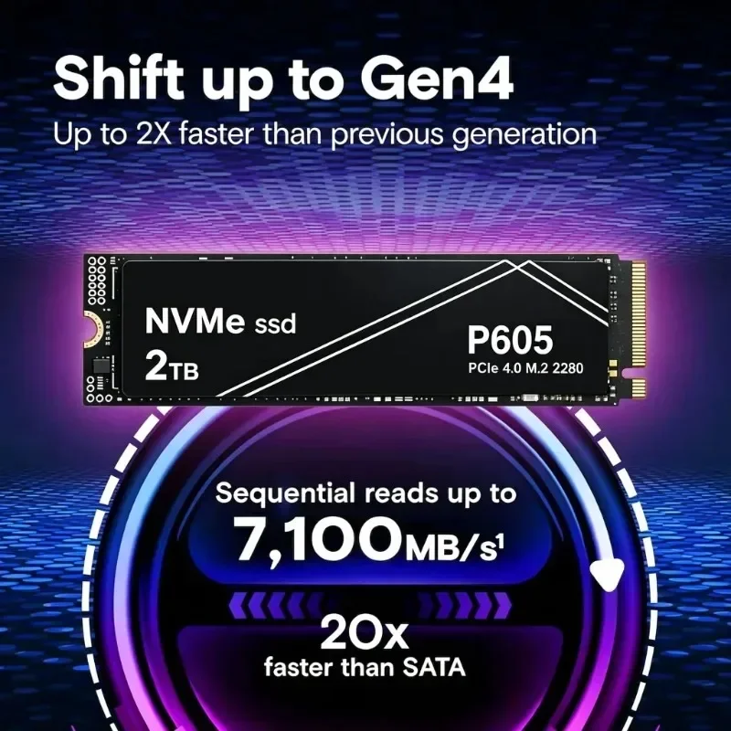 P605 NVMe SSD 7100MB/s PCIe 4. - M.2 Nvme 4Tb Pcie 4.0 Ssd recension och pris