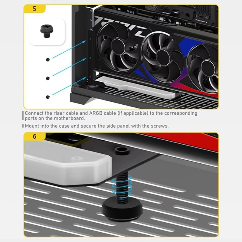 ●Vertical GPU Mounting Bracket - Pcie 4.0 X16 Riser Cable 90 Degree recension och pris