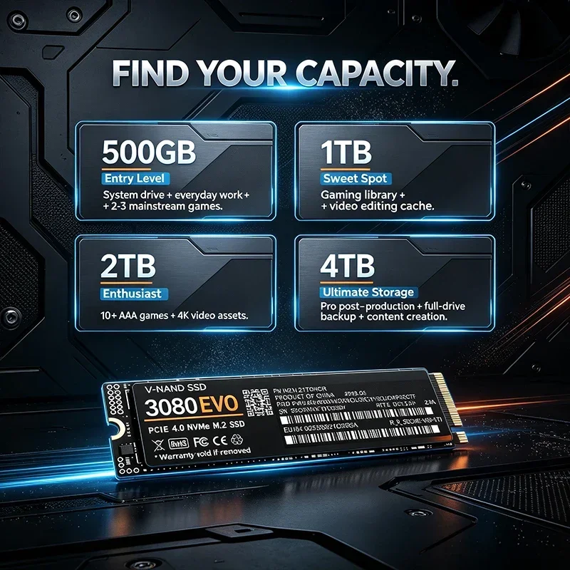 3080 EVO 1TB 2TB 4TB M.2 NVMe  - M.2 Nvme 4Tb Pcie 4.0 Ssd recension och pris