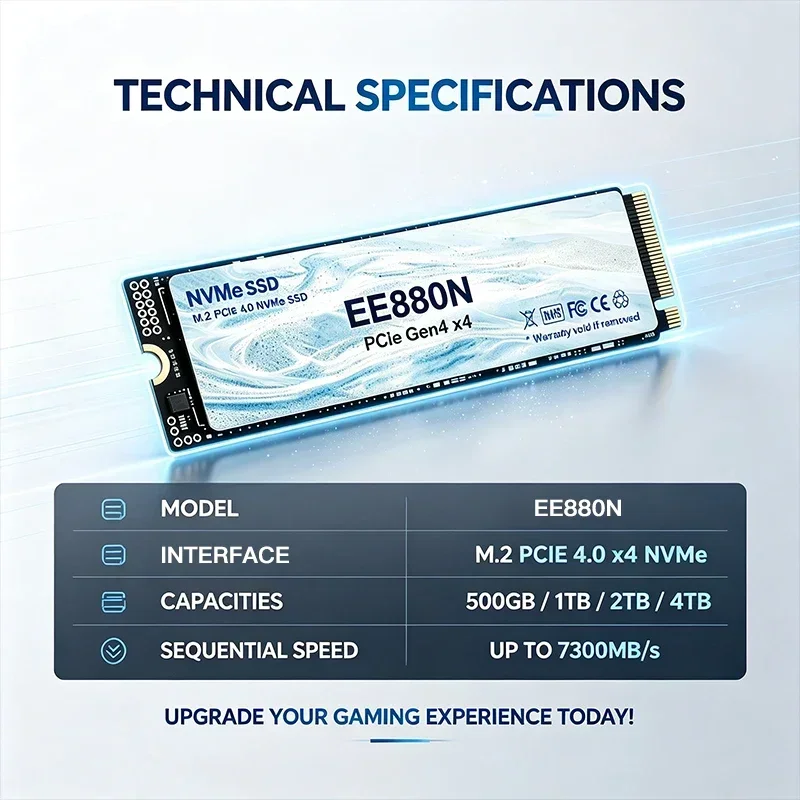 2026New EE880N High Speed 7300 - M.2 Nvme 4Tb Pcie 4.0 Ssd recension och pris